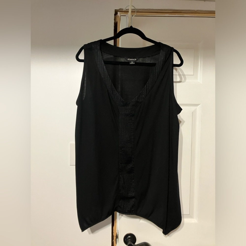 Jessica Black Sleeveless Tank Top
